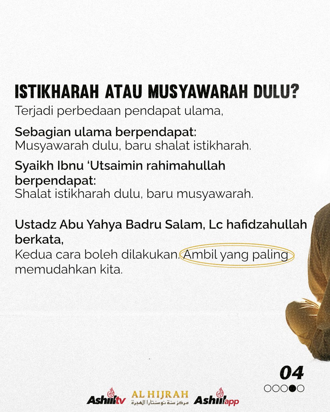 SUDAH BENARKAH CARA KITA ISTIKHARAH?