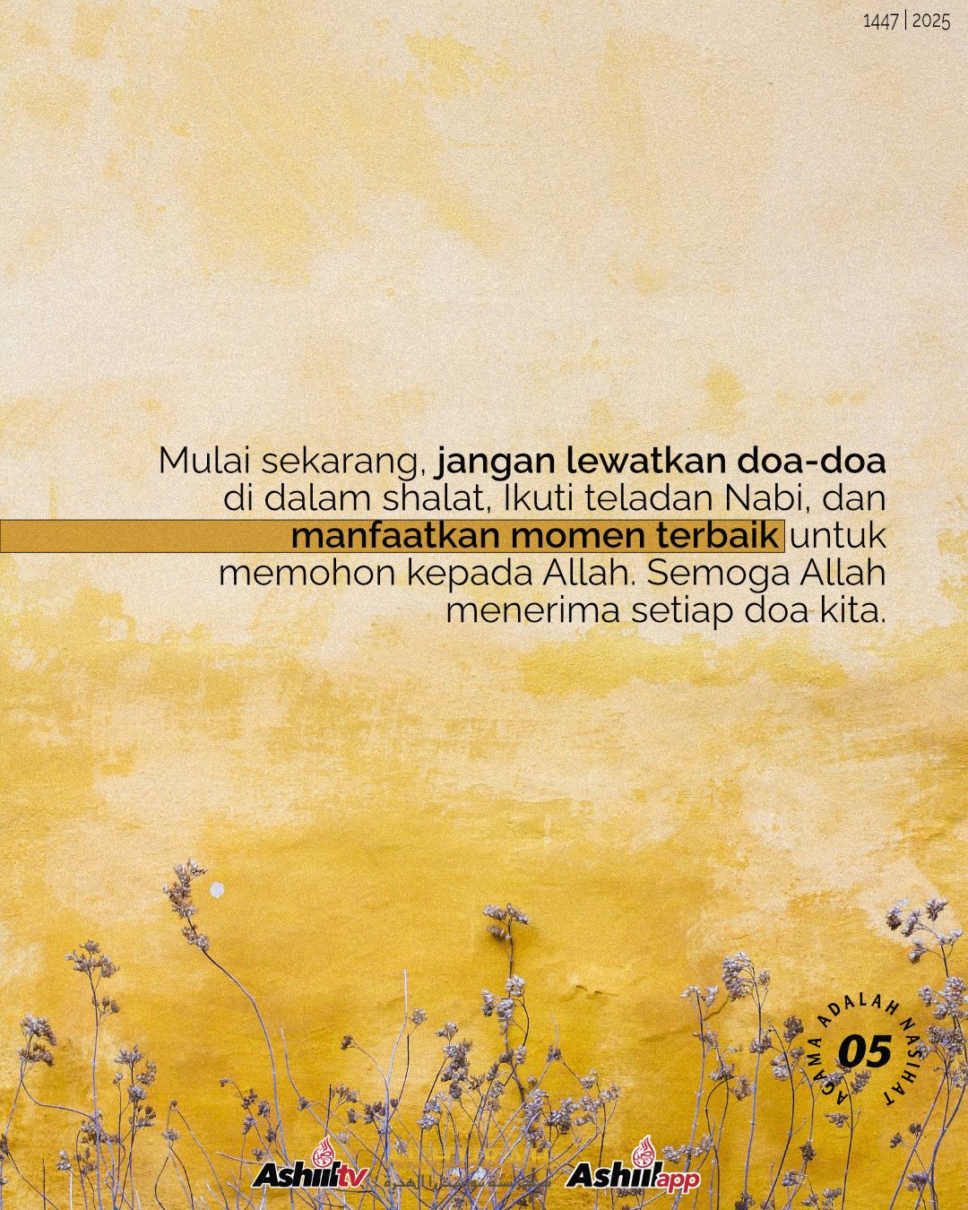 DOA DI DALAM SHALAT LEBIH UTAMA DARIPADA DOA DI LUAR SHALAT