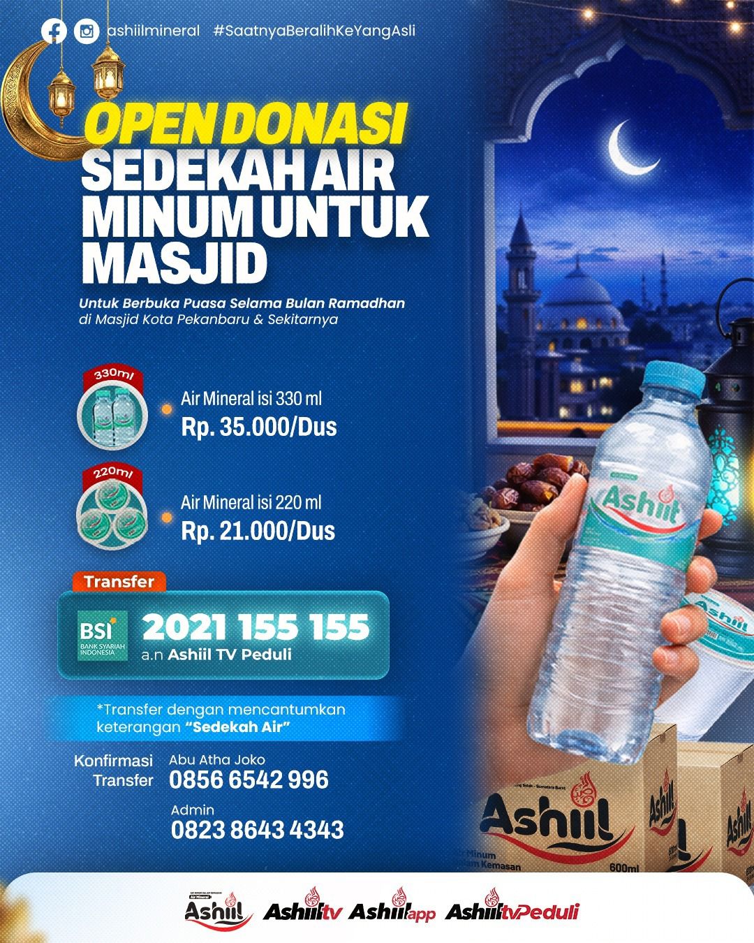 OPEN DONASI SEDEKAH AIR MINUM ASHIIL MINERAL